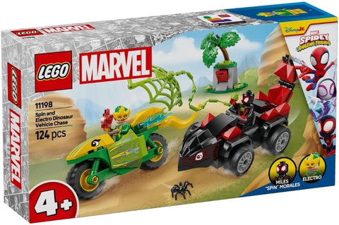 LEGO 11198 Marvel Spin and Electro Dinosaur Vehicle Chase Set