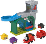 Thomas & Friends Toddler Toy My First Knapford Station Train Playset with Stack & Wobble Cargo