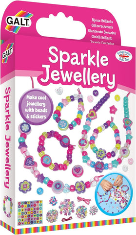 Galt Sparkle Jewellery - Childrens Necklace and Bracelet Making, Craft Kit for Kids