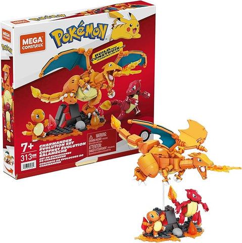 MEGA Pokémon Action Figure Building Toys for Kids, Charmander Evolution Set